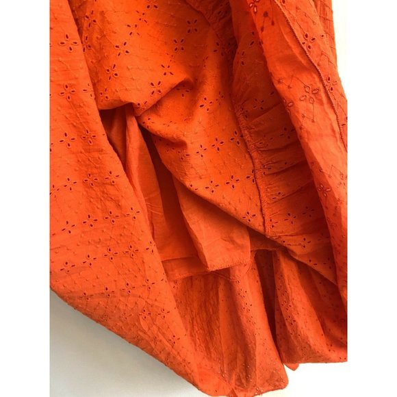 VANESSA ZANI New Made In Italy Orange Cotton Eyele - Picture 7 of 9